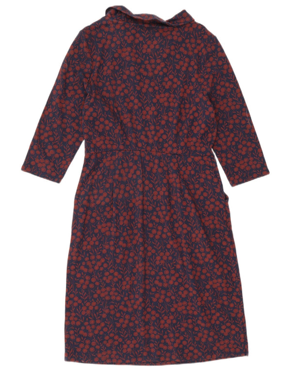 Vestido bainha feminino Seasalt Cornwall UK 14 médio azul marinho floral