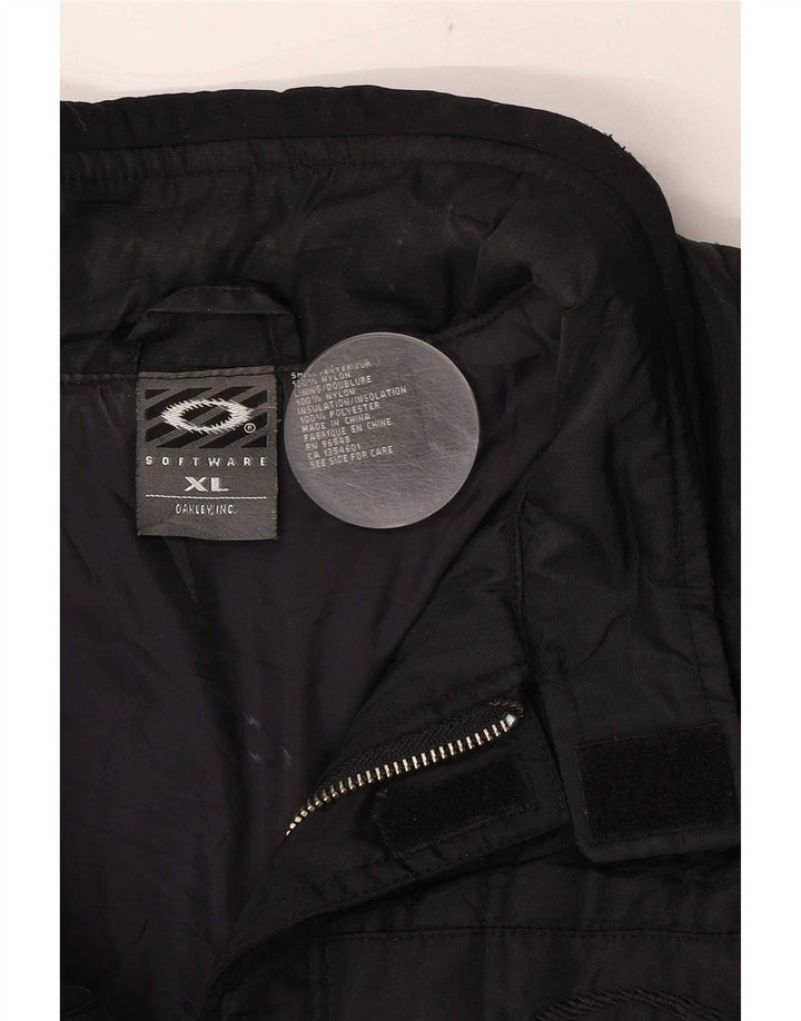 Jaqueta acolchoada masculina Oakley UK 42 XL preto nylon