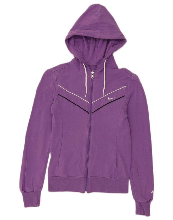 Suéter Nike feminino com capuz e zíper UK 4/6 XS roxo algodão