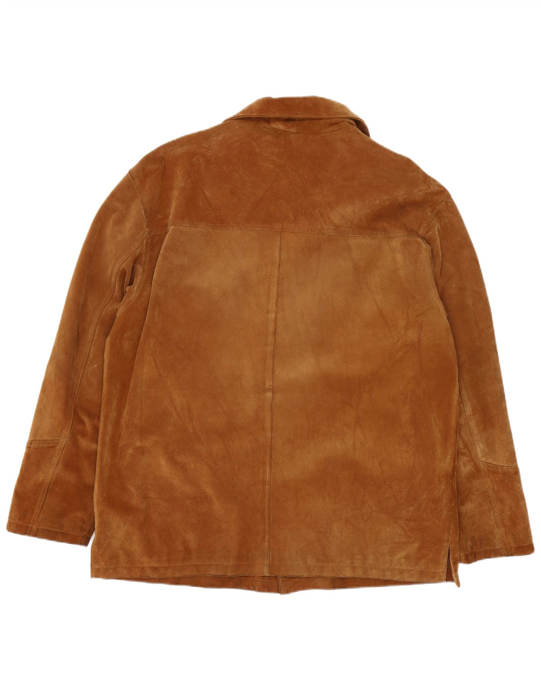 Jaqueta de camurça masculina vintage UK 44 2XL couro marrom