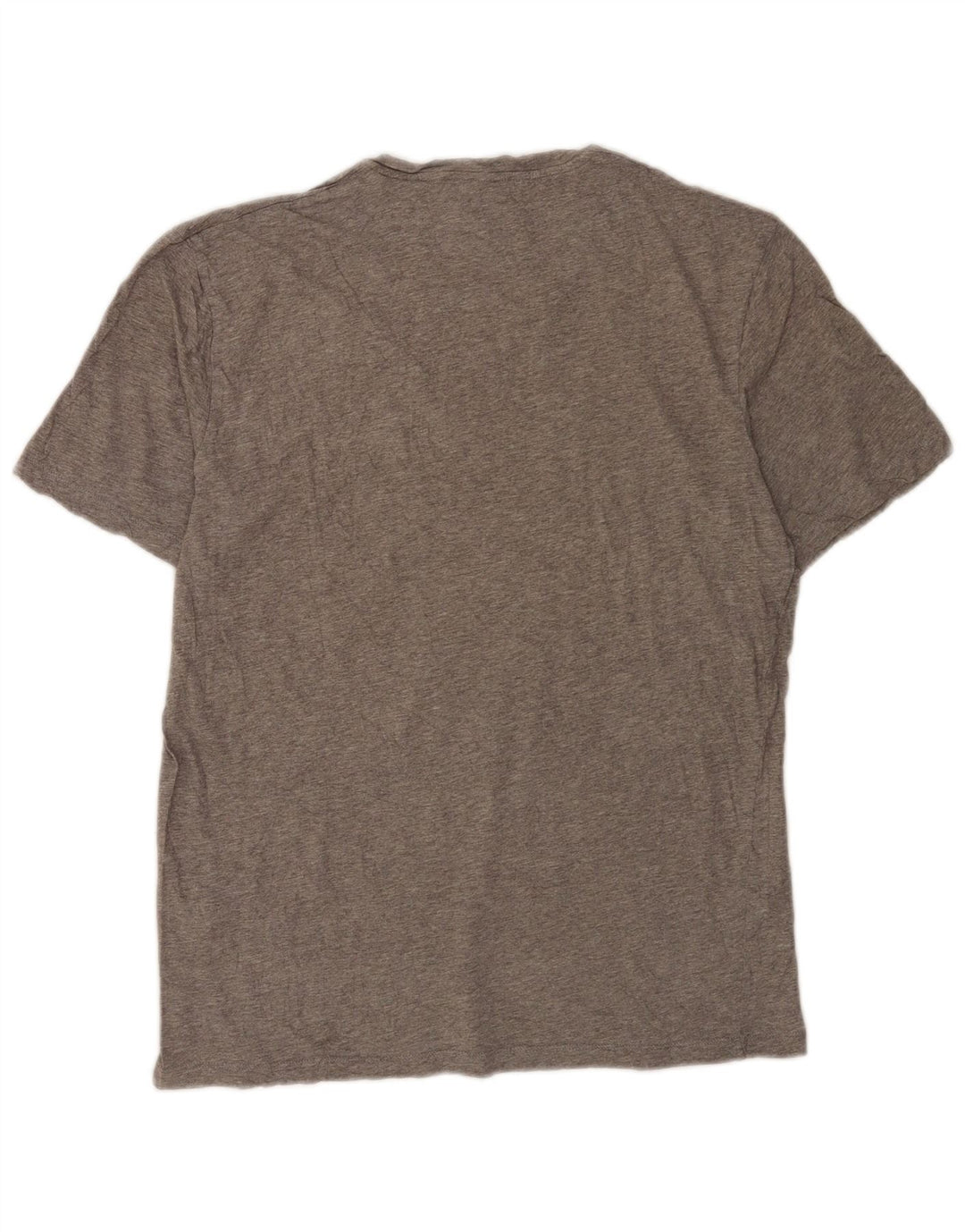 Camiseta masculina Cos Top algodão manchado cinza médio