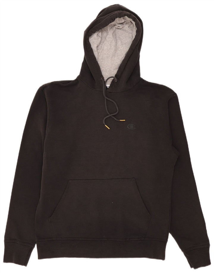 Jumper masculino com capuz Champion médio algodão preto