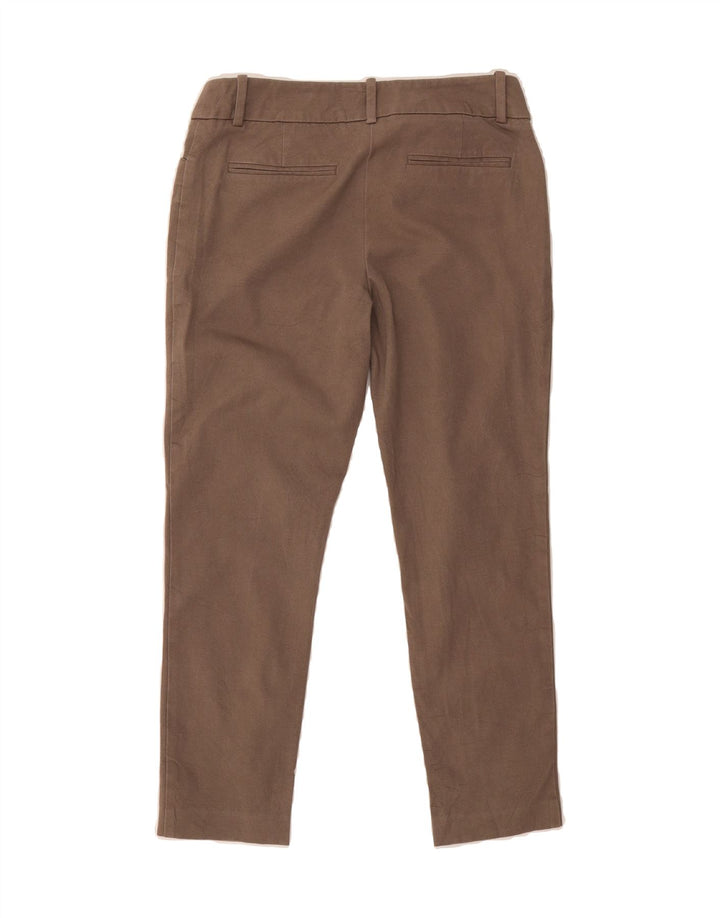 MOSSIMO Womens Slim Cropped Trousers US 8 Medium W32 L25 Brown Cotton Vintage Mossimo and Second-Hand Mossimo from Messina Hembry 