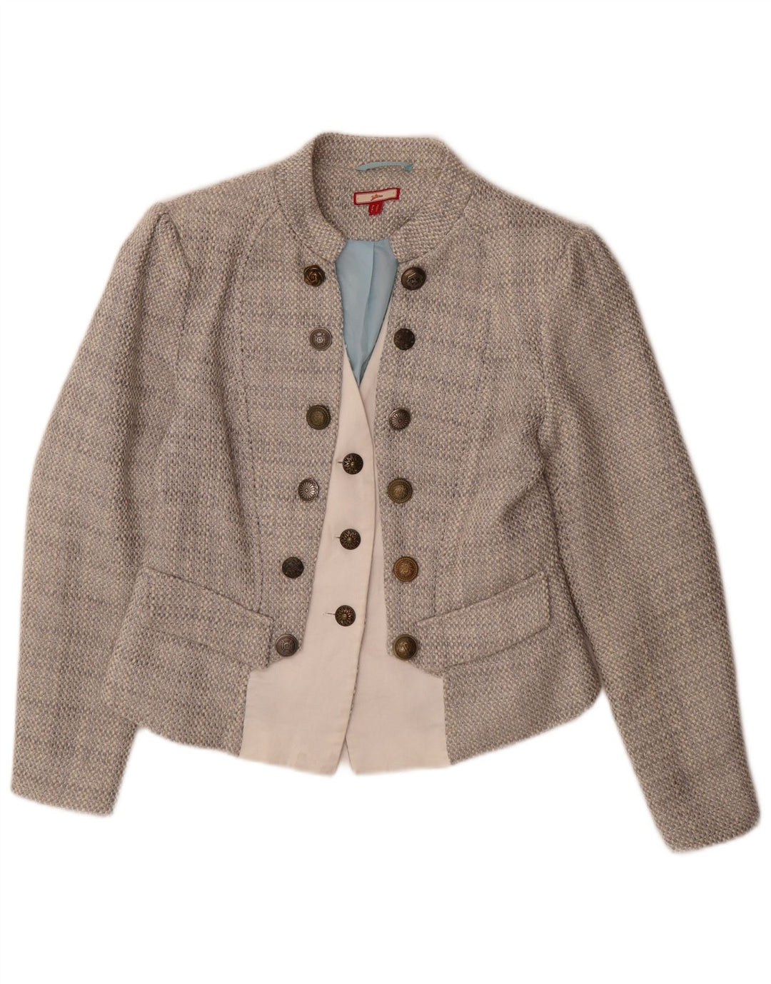 Jaqueta blazer feminina Joe Browns com 3 botões Reino Unido 14 cinza médio acrílico