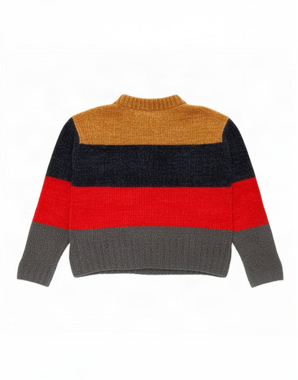 Suéter feminino Marks & Spencer com gola canoa Reino Unido 10 pequeno multicolorido