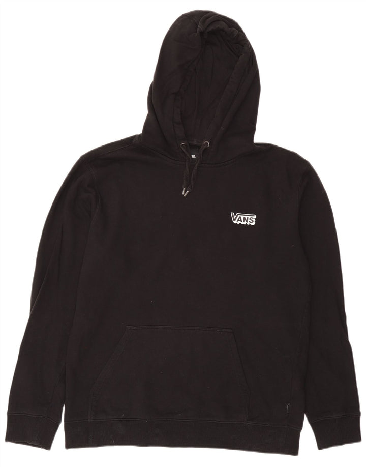 Vans masculino gráfico moletom com capuz médio algodão preto