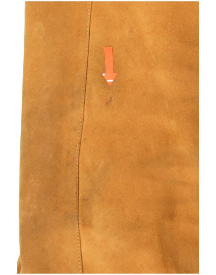 Jaqueta masculina vintage de camurça Reino Unido 40 grande couro marrom