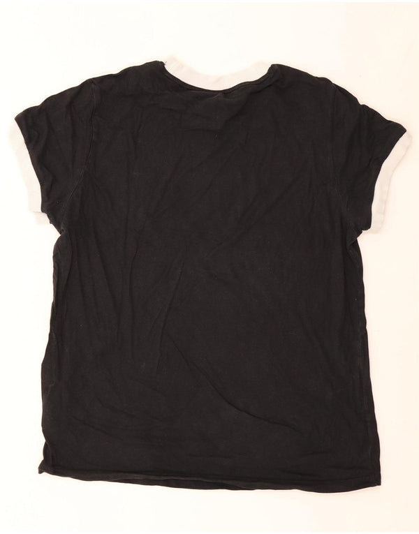 Camiseta feminina Adidas UK 14 grande algodão preto