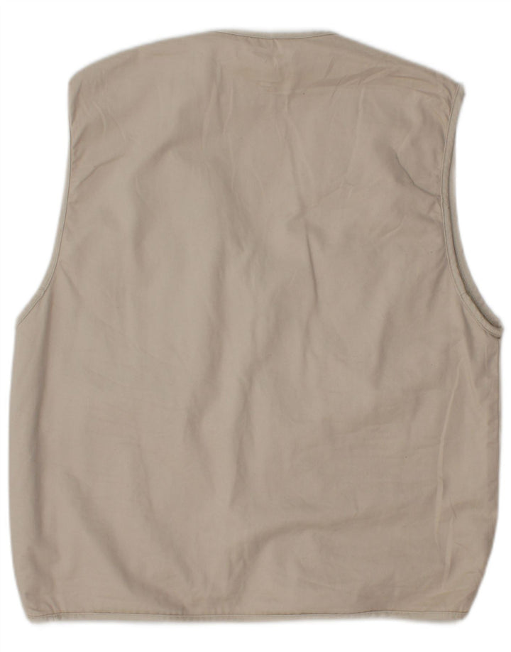 LANCELOT Mens Utility Gilet UK 38 Médio Off White Algodão