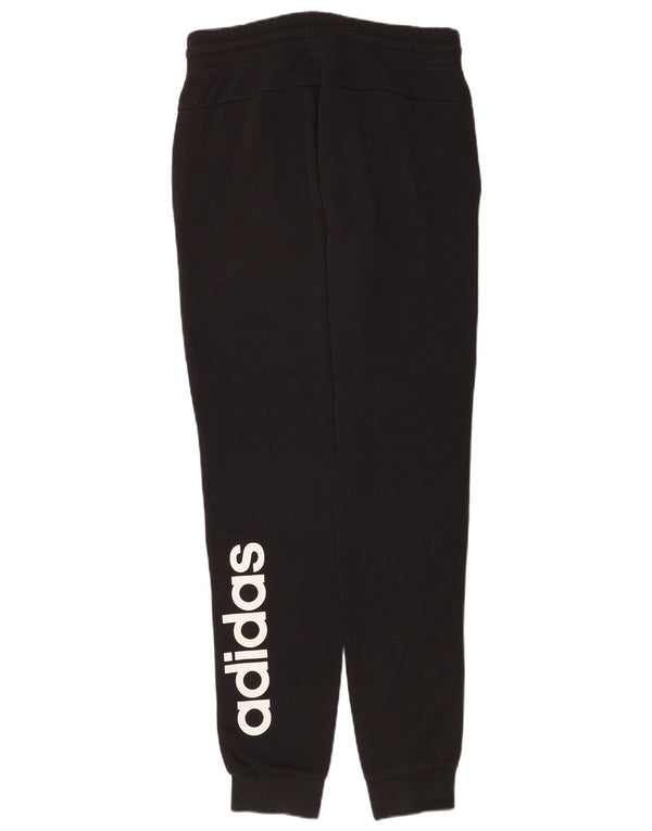 Adidas Womens Graphic Tracksuit Calças Joggers Reino Unido 8/10 Pequeno Algodão Preto