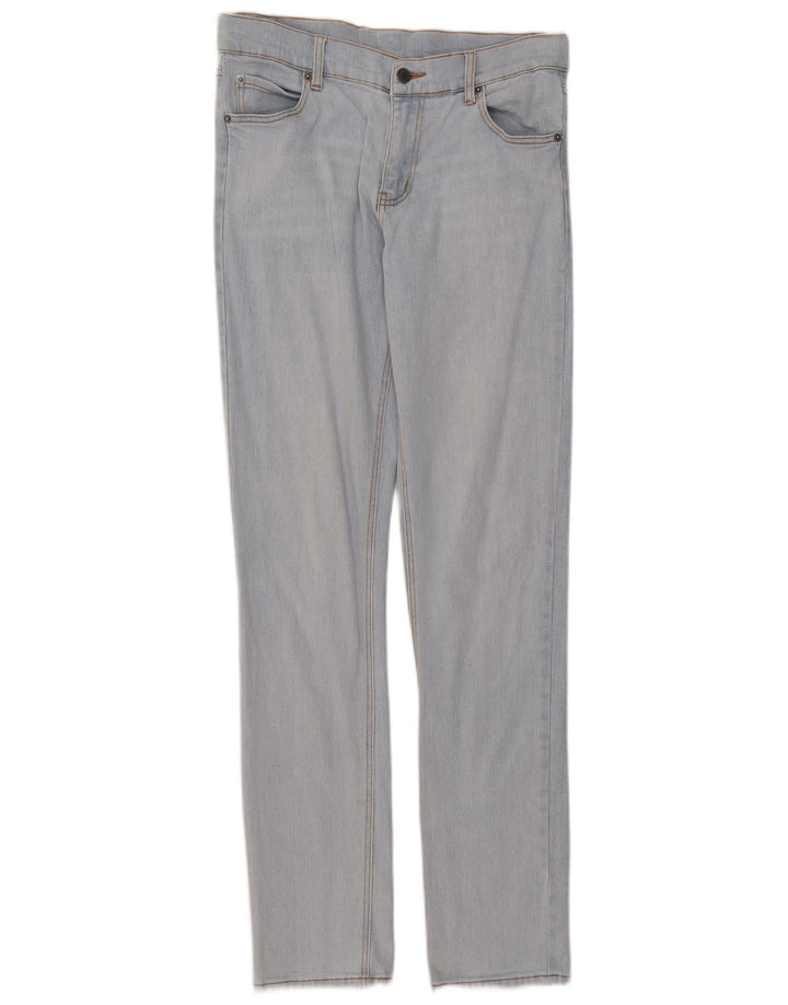 Jeans justos femininos baratos de segunda-feira W31 L34 algodão azul