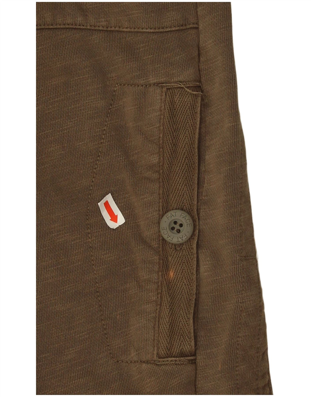 Fat Face Mens Treino Top Jaqueta Algodão Cáqui Médio