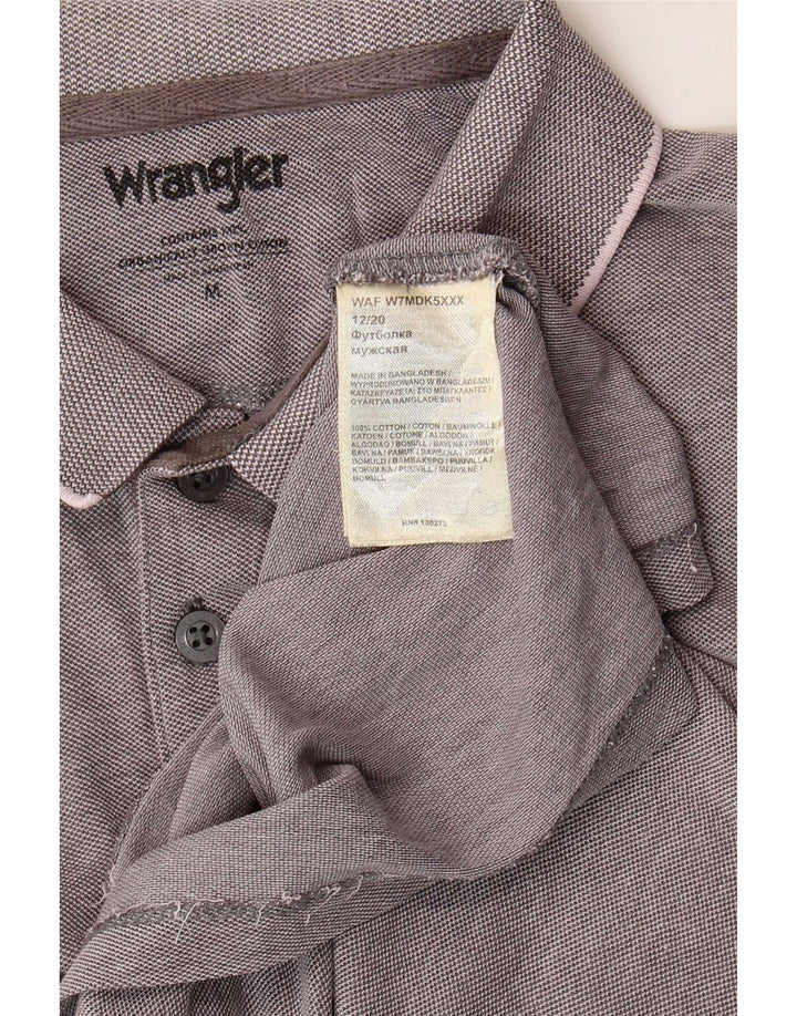 Camisa polo masculina Wrangler algodão cinza médio
