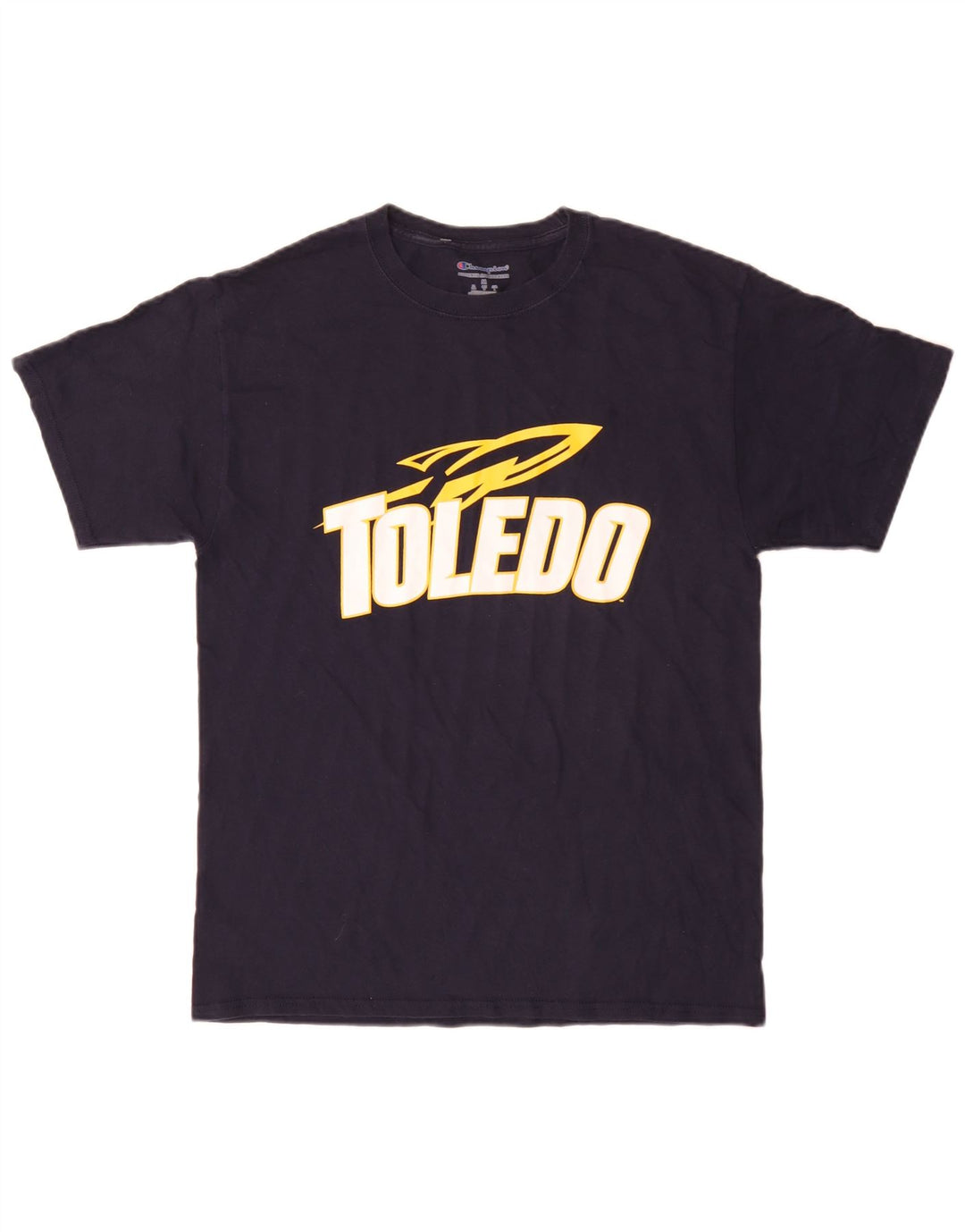 Camiseta masculina Champion Toledo Rockets com estampa gráfica Top Médio Azul Marinho