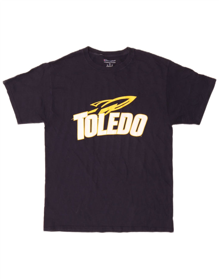 Camiseta masculina Champion Toledo Rockets com estampa gráfica Top Médio Azul Marinho