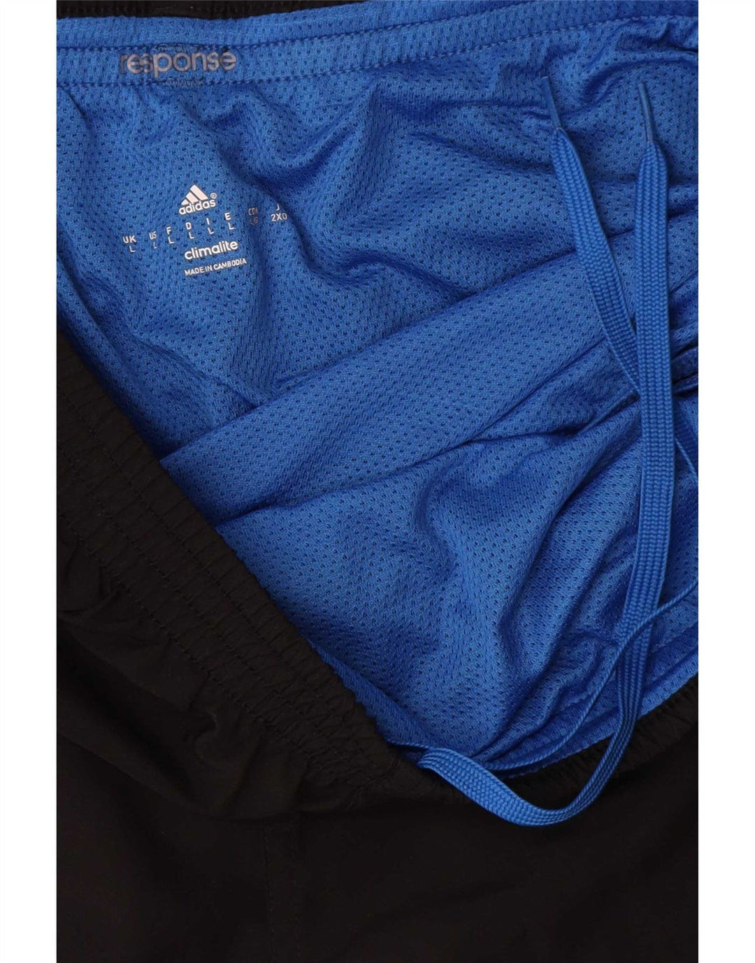 Adidas Mens Climalite Sport Shorts Grande Poliéster Colorblock Preto