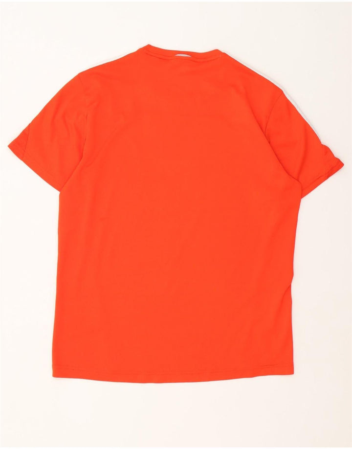 Adidas Mens Camiseta Top Médio Laranja Poliéster