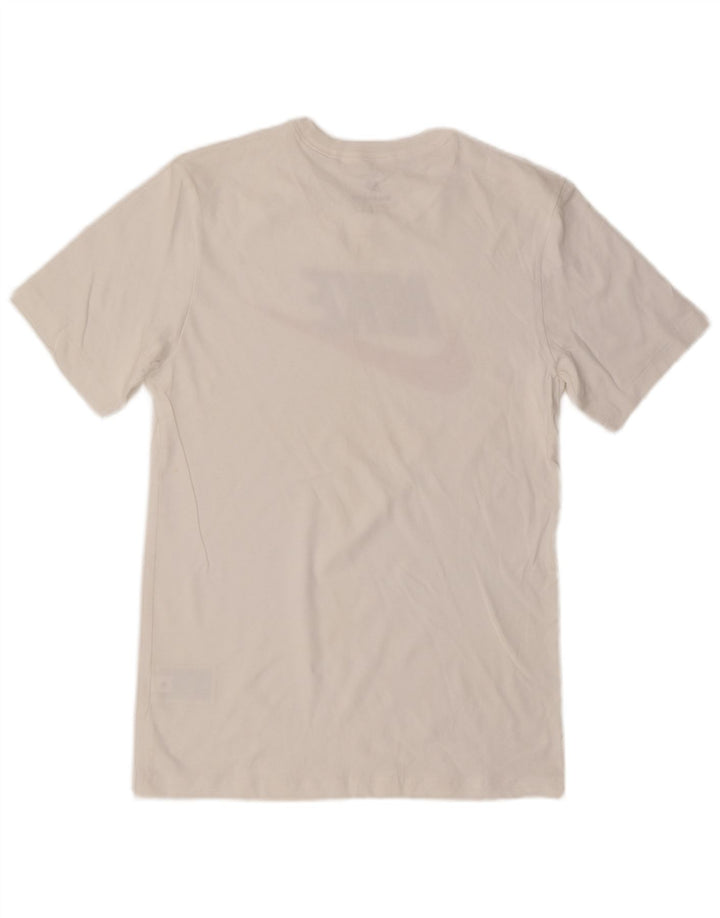 Camiseta Nike masculina gráfica top pequeno algodão branco