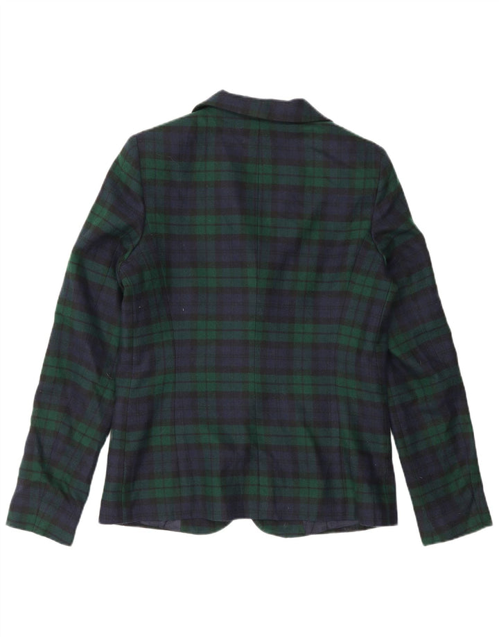 Jaqueta blazer feminina Paio Crippa com 2 botões IT 44 verde médio xadrez nova lã