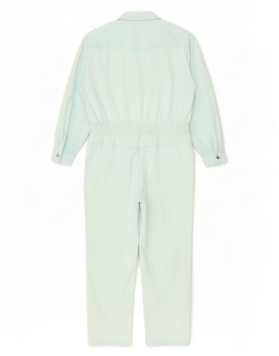 Macacão feminino vintage de manga comprida oversized UE 38 azul médio