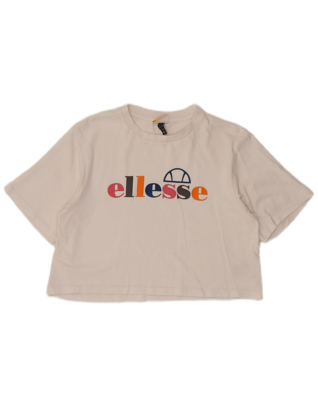 Camiseta feminina ELLESSE com estampa gráfica UK 12 algodão branco médio