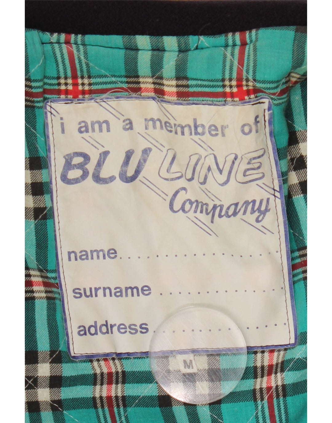 Jaqueta utilitária masculina vintage UK 38 azul marinho médio