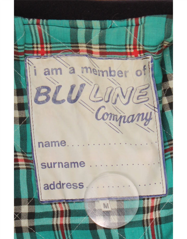 Jaqueta utilitária masculina vintage UK 38 azul marinho médio