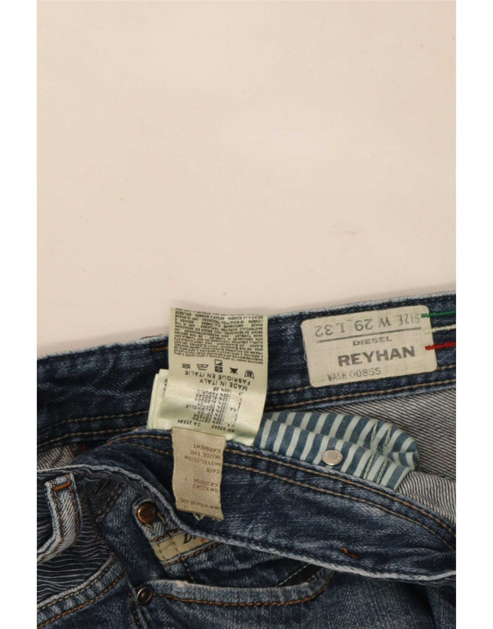 Diesel Masculino Reyhan Bootcut Jeans W29 L32 Azul Marinho Algodão