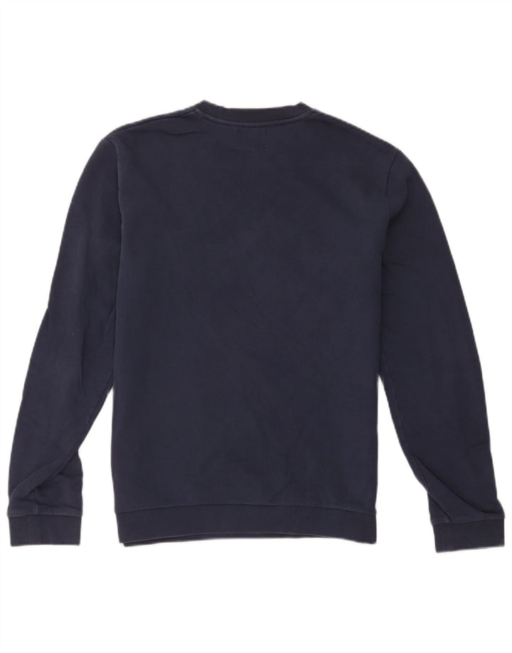 Iceberg moletom gráfico masculino jumper médio azul marinho algodão