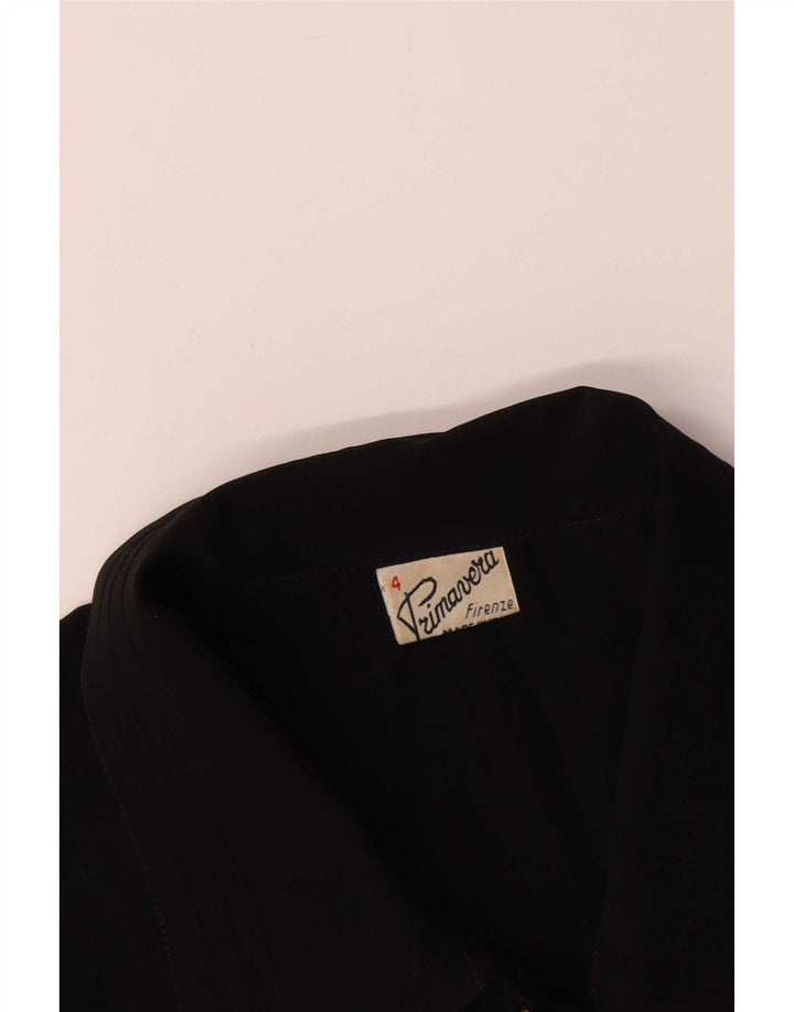 Blusa feminina Primavera Firenze UK 18 XL poliéster preto