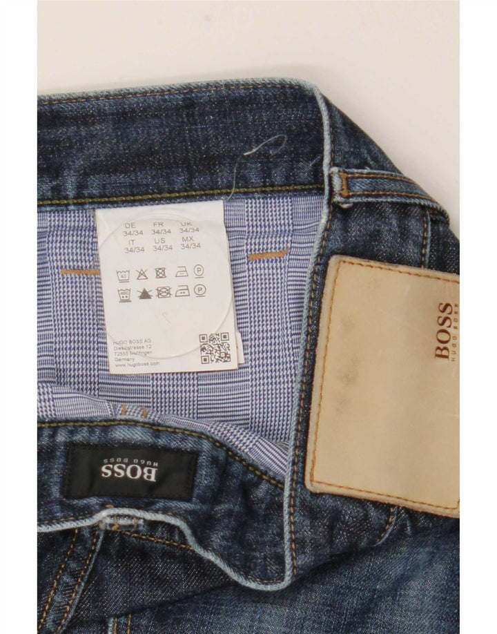 Hugo Boss Jeans reto masculino W34 L31 algodão azul
