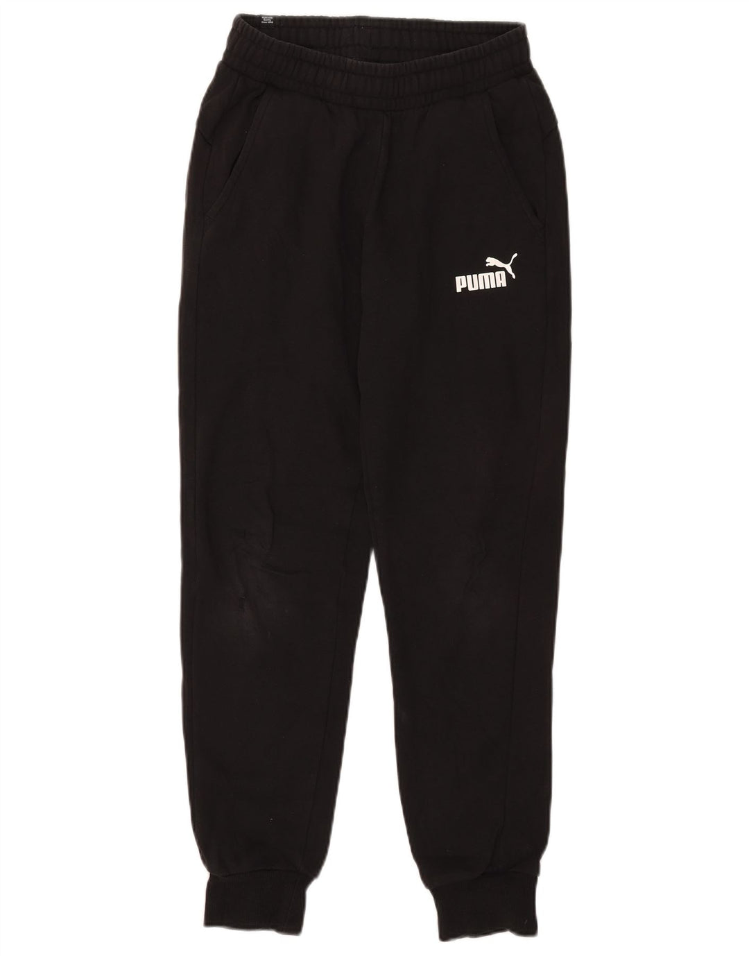 Calça de treino masculina Puma Joggers pequeno algodão preto
