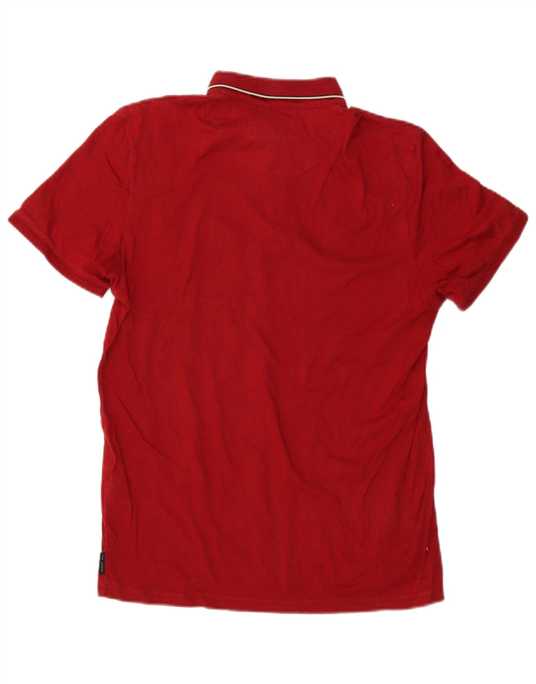 Camisa polo masculina Ted Baker tamanho 4 grande algodão vermelho