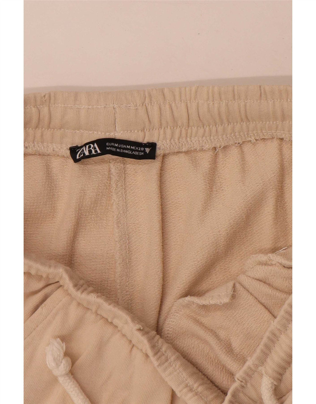 Zara Mens Crop Tracksuit Calça Joggers Médio Bege