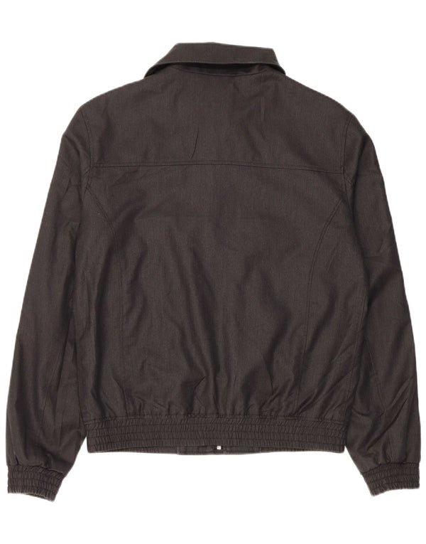 Jaqueta bomber masculina Zara com peito duplo UK 38 poliéster cinza médio