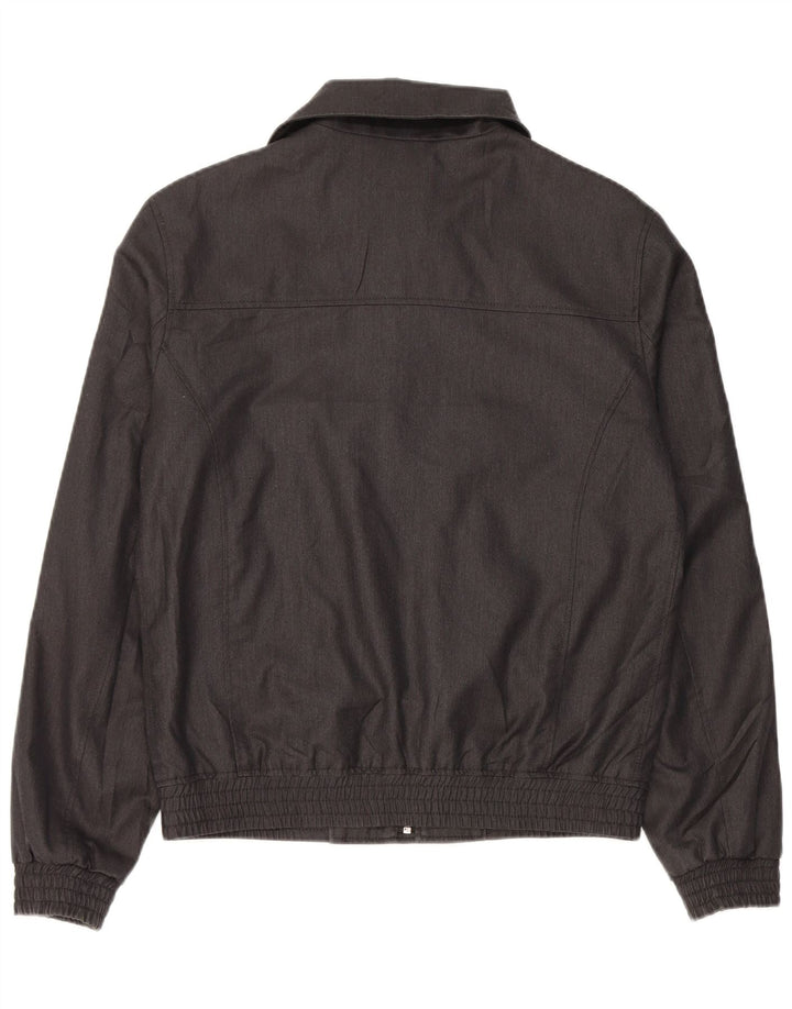 Jaqueta bomber masculina Zara com peito duplo UK 38 poliéster cinza médio