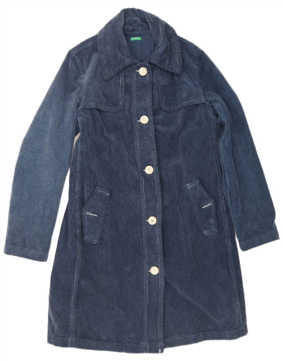 Casaco feminino de veludo Benetton IT 44 algodão azul marinho médio