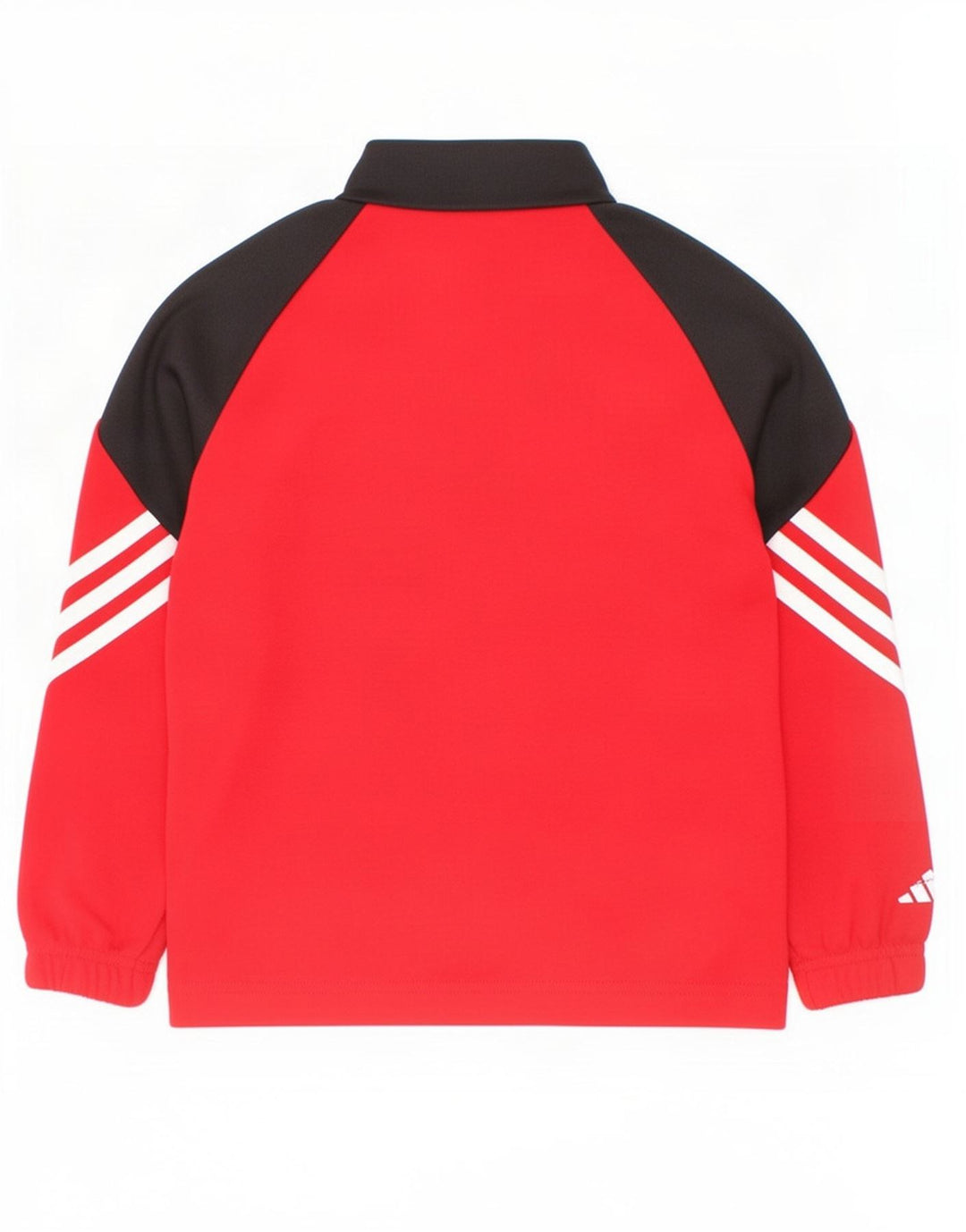 Adidas Meninos Zip Neck Pullover Treino Top 5-6 Anos XS Vermelho Colorblock