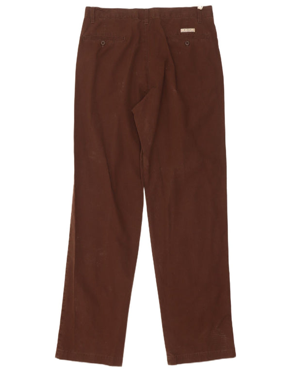 Calça Chino Rifle Masculina Reta W34 L34 Algodão Marrom