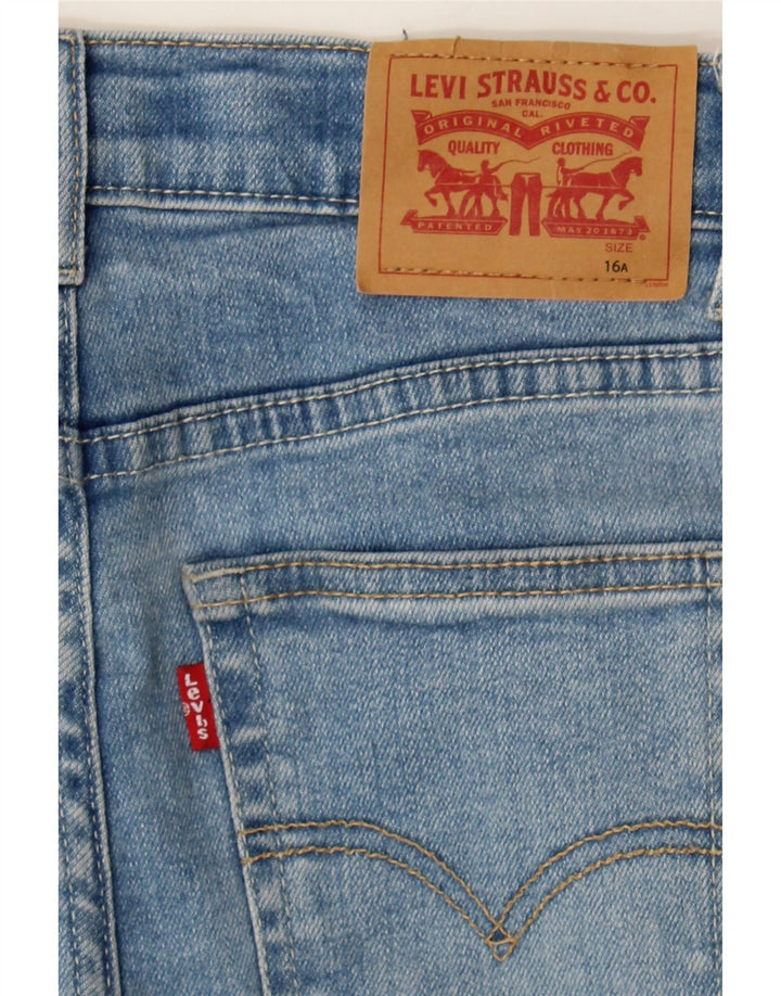 LEVI'S Girls Skinny Tapered Jeans 15-16 Years W28 L32 Blue Cotton Vintage Levi's and Second-Hand Levi's from Messina Hembry 