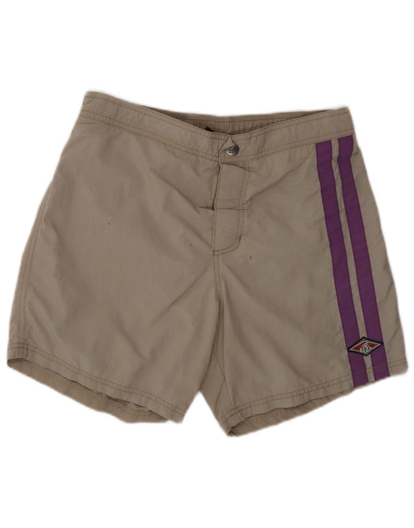 Bear Mens Natação Shorts Poliéster Colourblock Cinza Médio