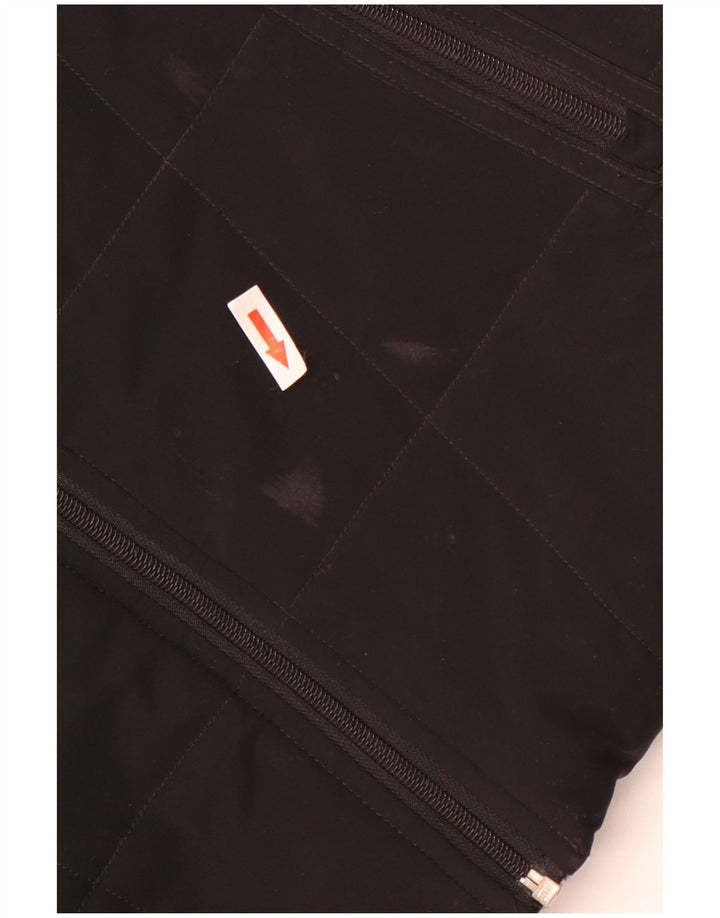 Casaco acolchoado com capuz feminino Adidas UK 8 pequeno poliéster preto