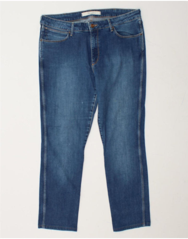 WRANGLER Calça jeans feminina Evalyn reta W34 L27 algodão azul marinho