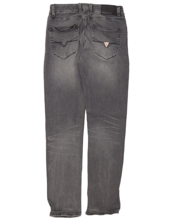 Guess Mens Slim Jeans W30 L31 Cinza Algodão