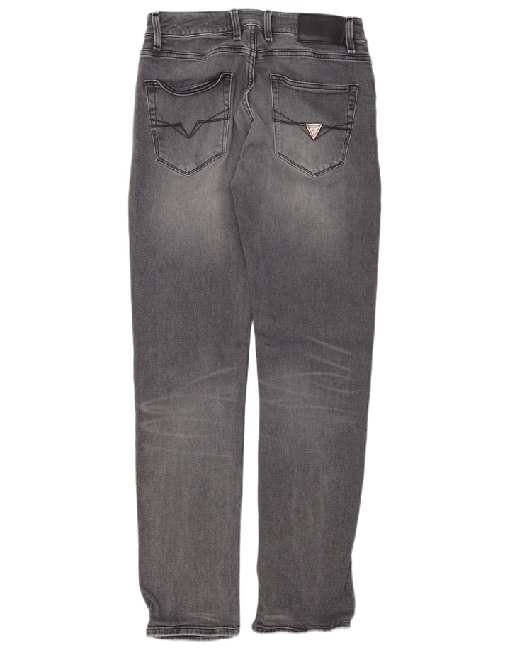 Guess Mens Slim Jeans W30 L31 Cinza Algodão