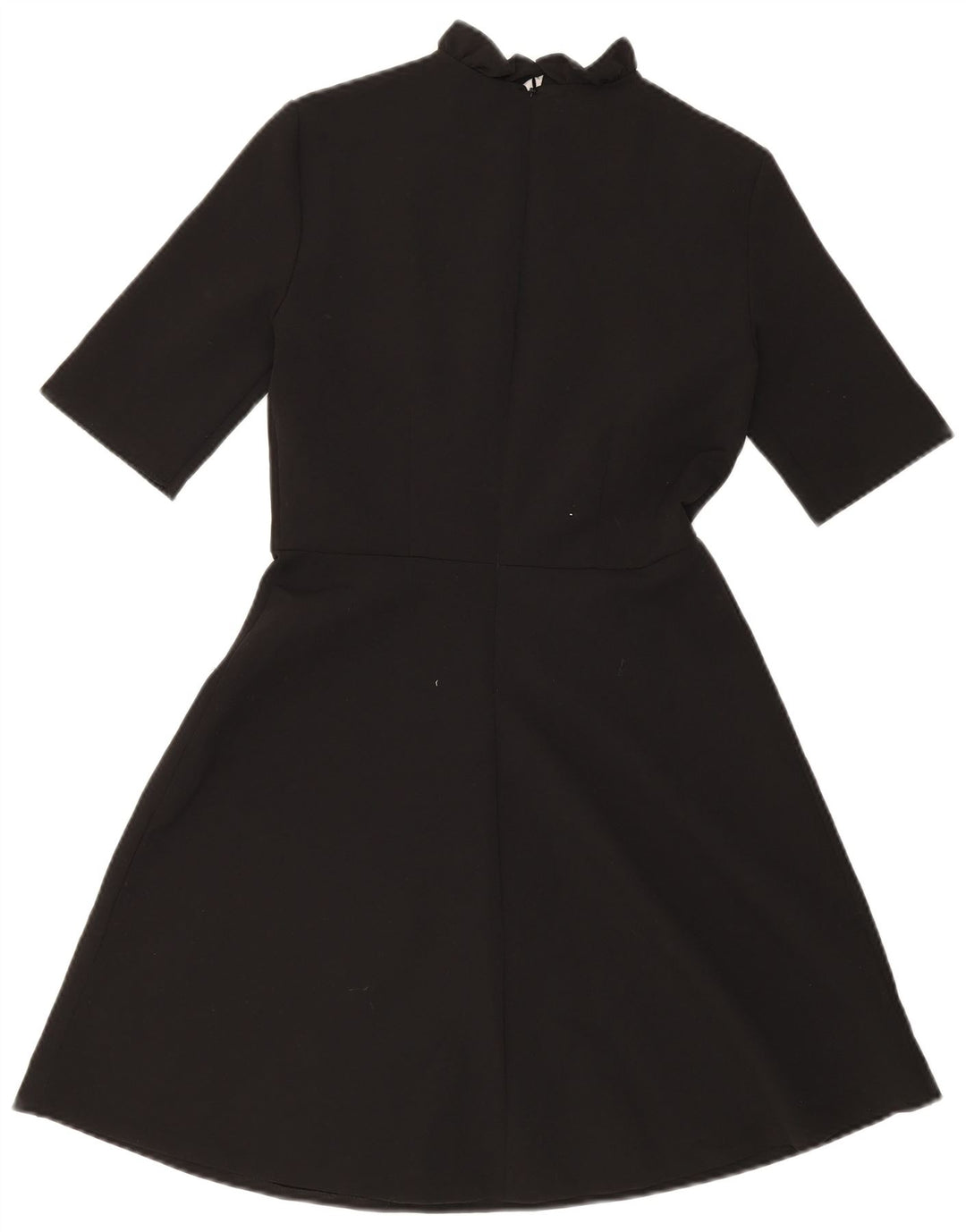 Vestido feminino ZARA A-Line UK 10 pequeno preto floral poliéster
