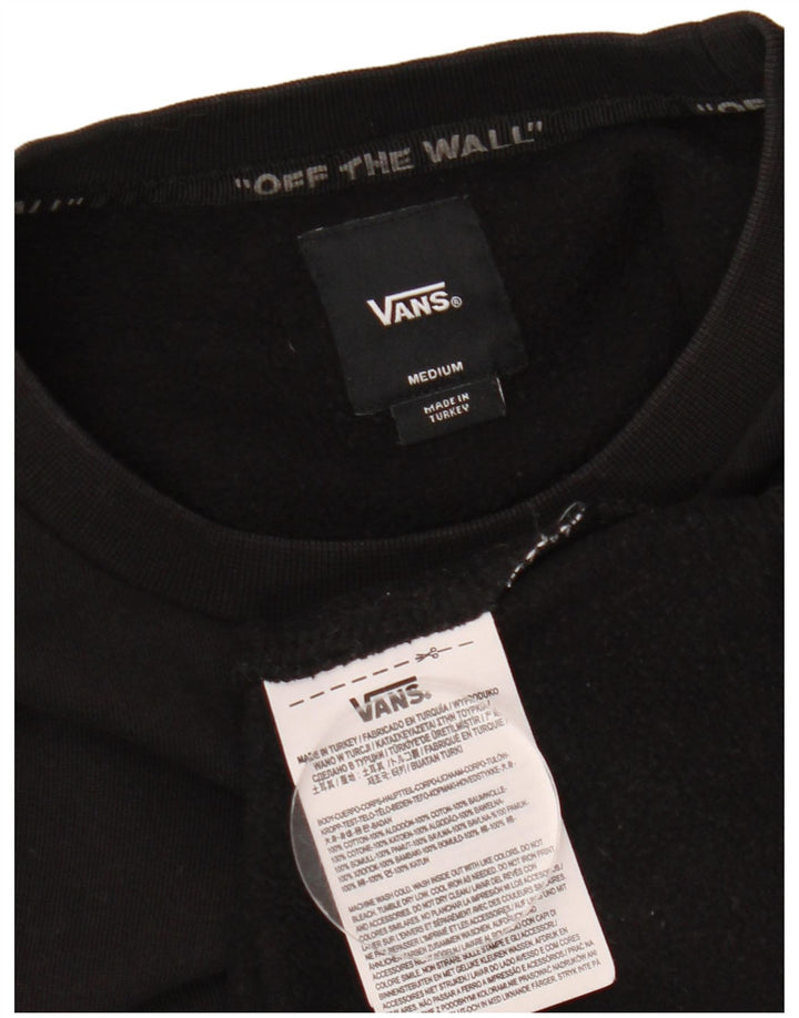 VANS masculino gráfico moletom jumper médio algodão preto
