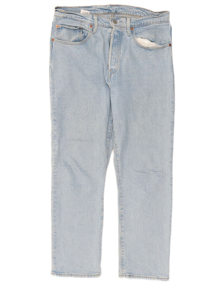 LEVI'S Masculino 501 Straight Jeans W30 L26 Azul Algodão