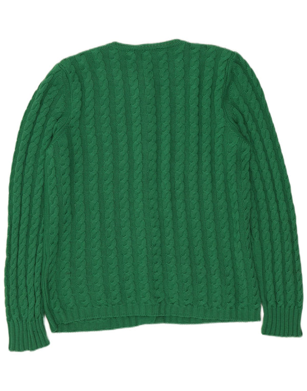 Suéter cardigã feminino Marya UK 20 2XL lã merino verde
