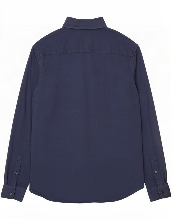 Camisa masculina Tommy Hilfiger grande algodão azul